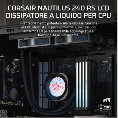 CORSAIR DISSIPATORE A LIQUIDO NAUTILUS 240 LCD, 240mm Radiator [CW-9061031-WW]