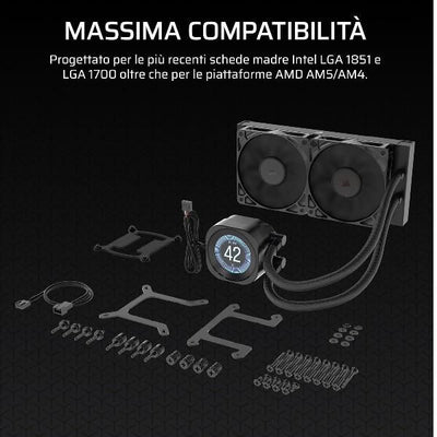 CORSAIR DISSIPATORE A LIQUIDO NAUTILUS 240 LCD, 240mm Radiator [CW-9061031-WW]