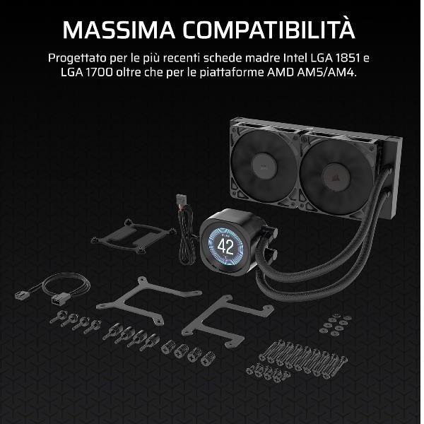 CORSAIR DISSIPATORE A LIQUIDO NAUTILUS 240 LCD, 240mm Radiator [CW-9061031-WW]