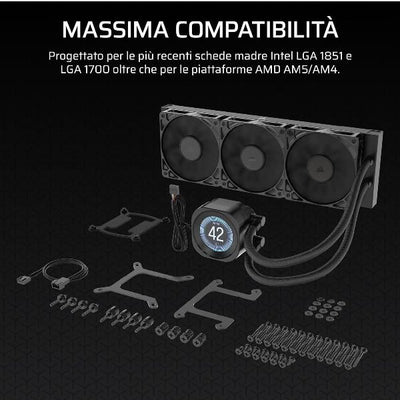 CORSAIR DISSIPATORE A LIQUIDO NAUTILUS 360 LCD, 360mm Radiator [CW-9061033-WW]