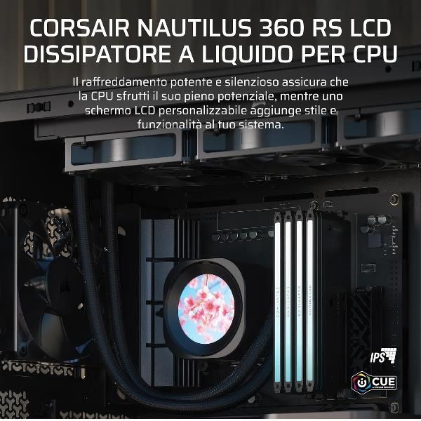 CORSAIR DISSIPATORE A LIQUIDO NAUTILUS 360 LCD, 360mm Radiator [CW-9061033-WW]