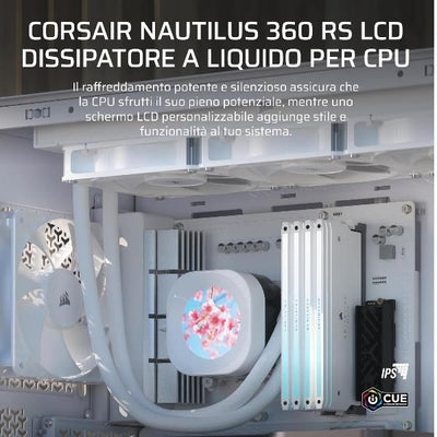 CORSAIR DISSIPATORE A LIQUIDO NAUTILUS 360 LCD White, 360mm Radiator [CW-9061034-WW]