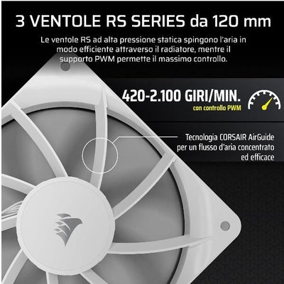 CORSAIR DISSIPATORE A LIQUIDO NAUTILUS 360 LCD White, 360mm Radiator [CW-9061034-WW]