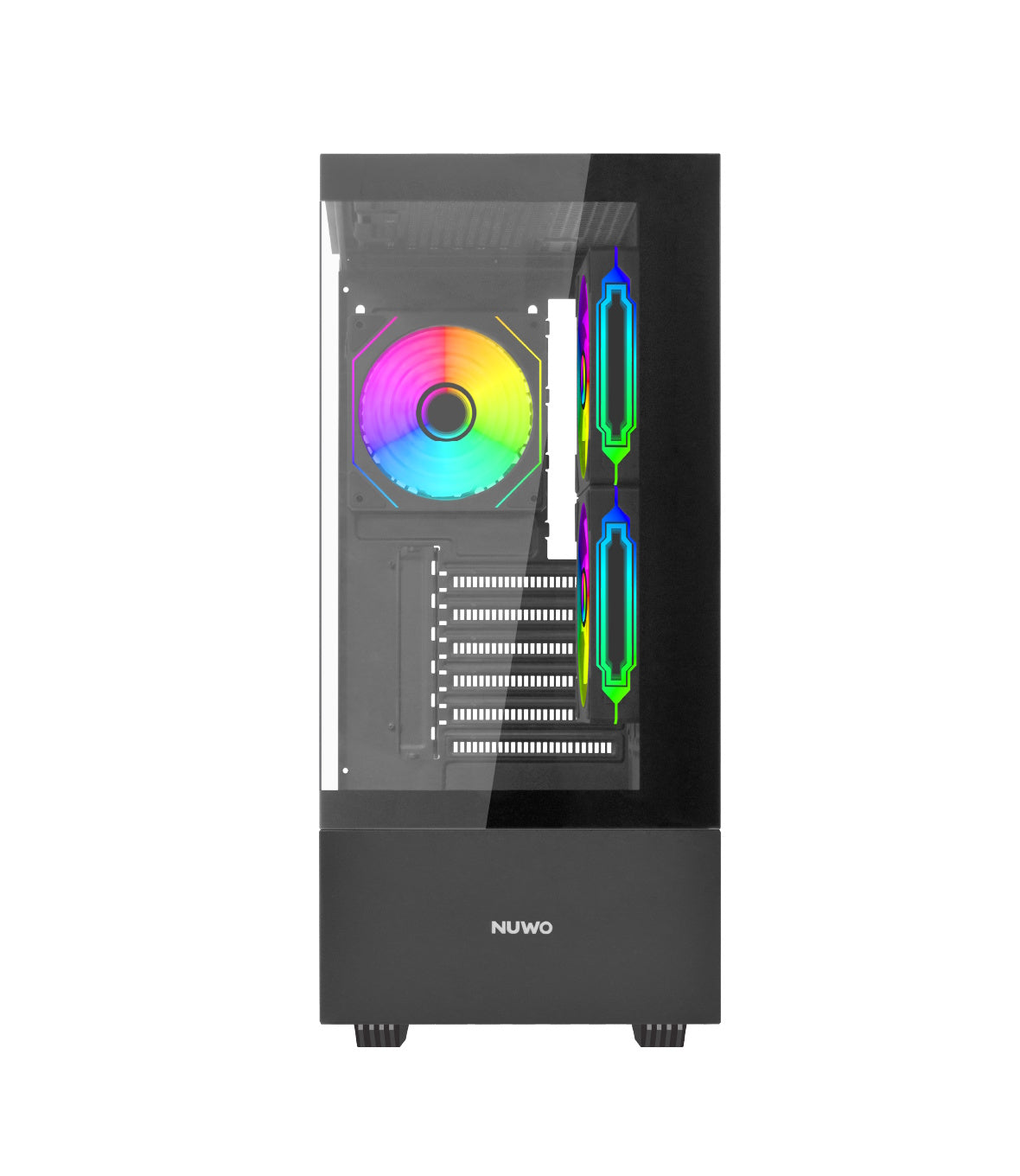 NUWO CASE ATX NUWO CLASH CK500 NERO 0.45MM SPCC 3*USB3.0/2.0 3*FAN ARGB FRONT E SIDE GLASS [CS0225SX-CK500]