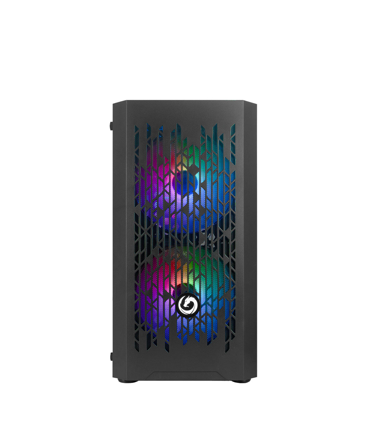 NUWO MICRO CASE ATX BLITZ R24 0.5MM SPCC USB3.0/2.0 3 FAN 12CM ARGB RAINBOW FRONT MESH SIDE GLASS NE [CS0322PW-R24K537]