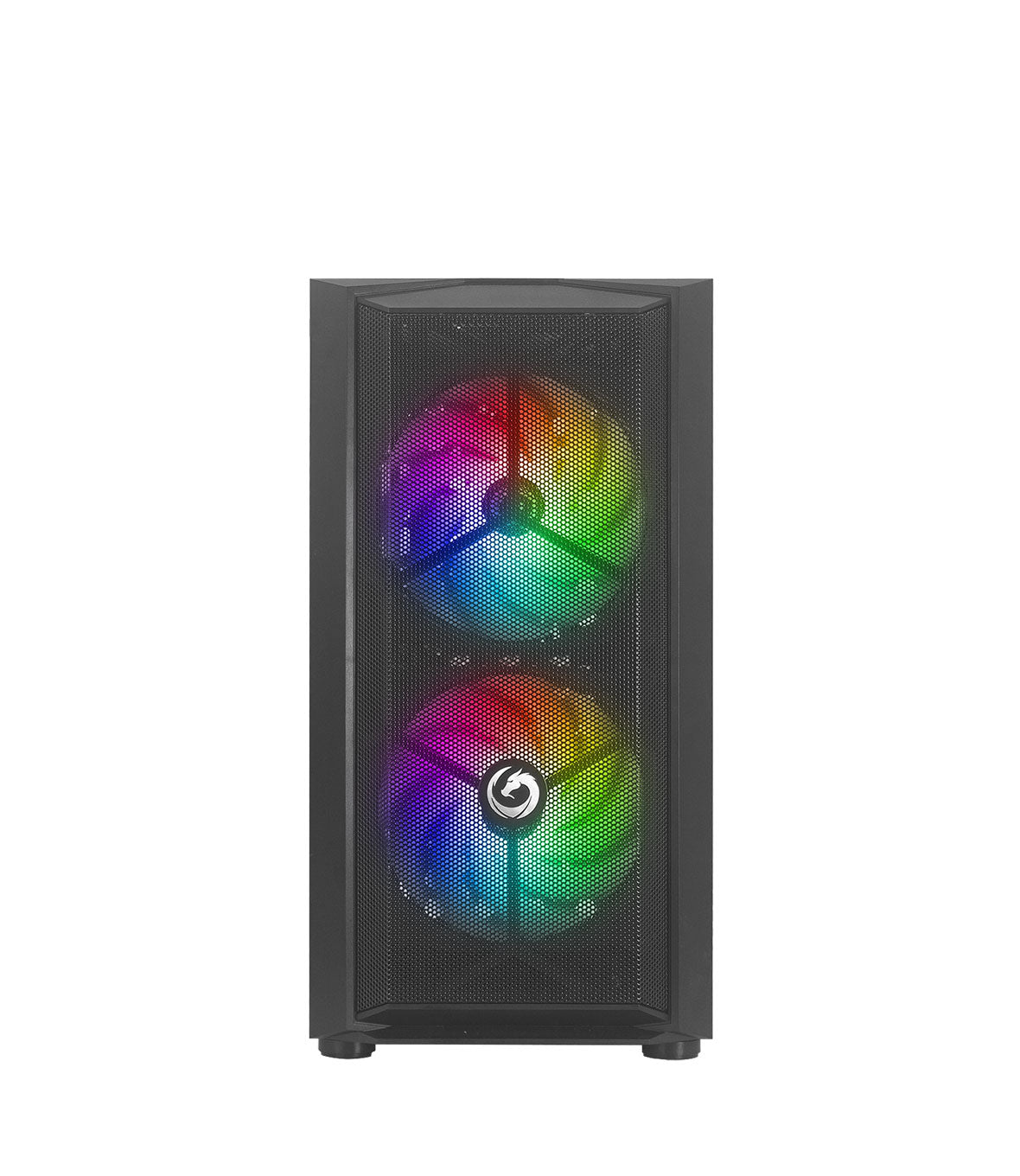 NUWO MICRO CASE ATX BLITZ R26 0.5MM SPCC USB3.0/2.0 3 FAN 12CM ARGB RAINBOW FRONT MESH SIDE GLASS NE [CS0322PW-R26K537]