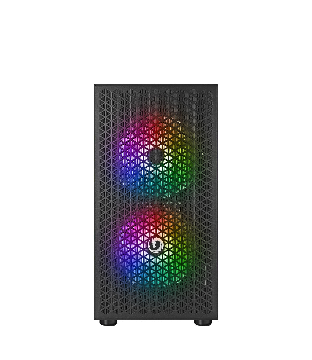 NUWO MICRO CASE ATX BLITZ R27 0.5MM SPCC USB3.0/2.0 3 FAN 12CM ARGB RAINBOW FRONT GLASS SIDE GLASS N [CS0322PW-R27K537]