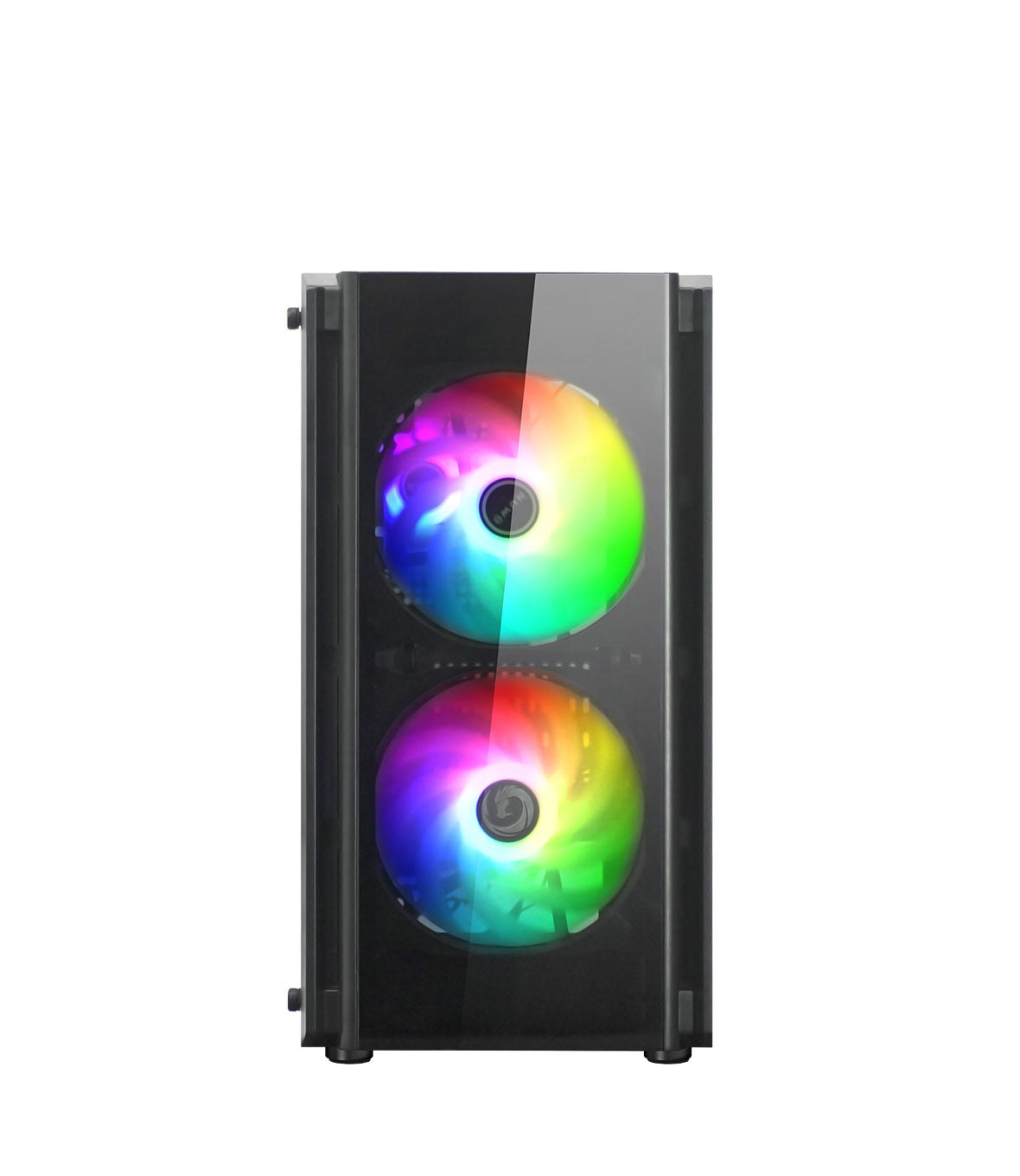 NUWO MICRO CASE ATX BLITZ R28 0.5MM SPCC USB3.0/2.0 3 FAN 12CM ARGB RAINBOW FRONT MESH SIDE GLASS N [CS0322PW-R28K337]