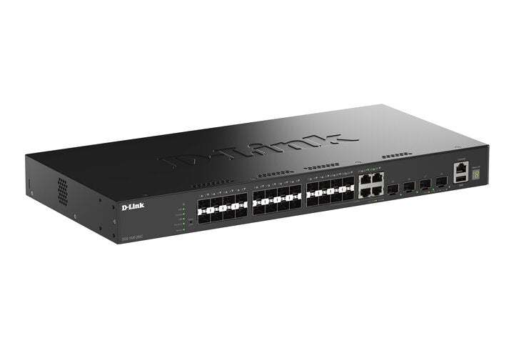 D-LINK SWITCH 28-PORT GIGABIT SFP STACKABLE SMART MANAGED SWITCH WITH 4 X COMBO AND 4 X 10G SFP+ POR [DGS-1530-28SC]