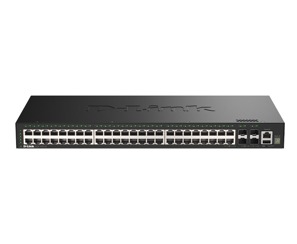 D-LINK SWITCH 52-PORT GIGABIT STACKABLE SMART MANAGED SWITCH WITH 4 X 10G SFP+ PORTS [DGS-1530-52]