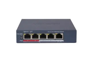 SWITCH HIKVISION SMART MANAGED POE 10/100 L2, 4 10/100M RJ45 POE PORTS, 1 10/100M RJ45 PORT, 802.3AF [DS-3E1105P-EI]