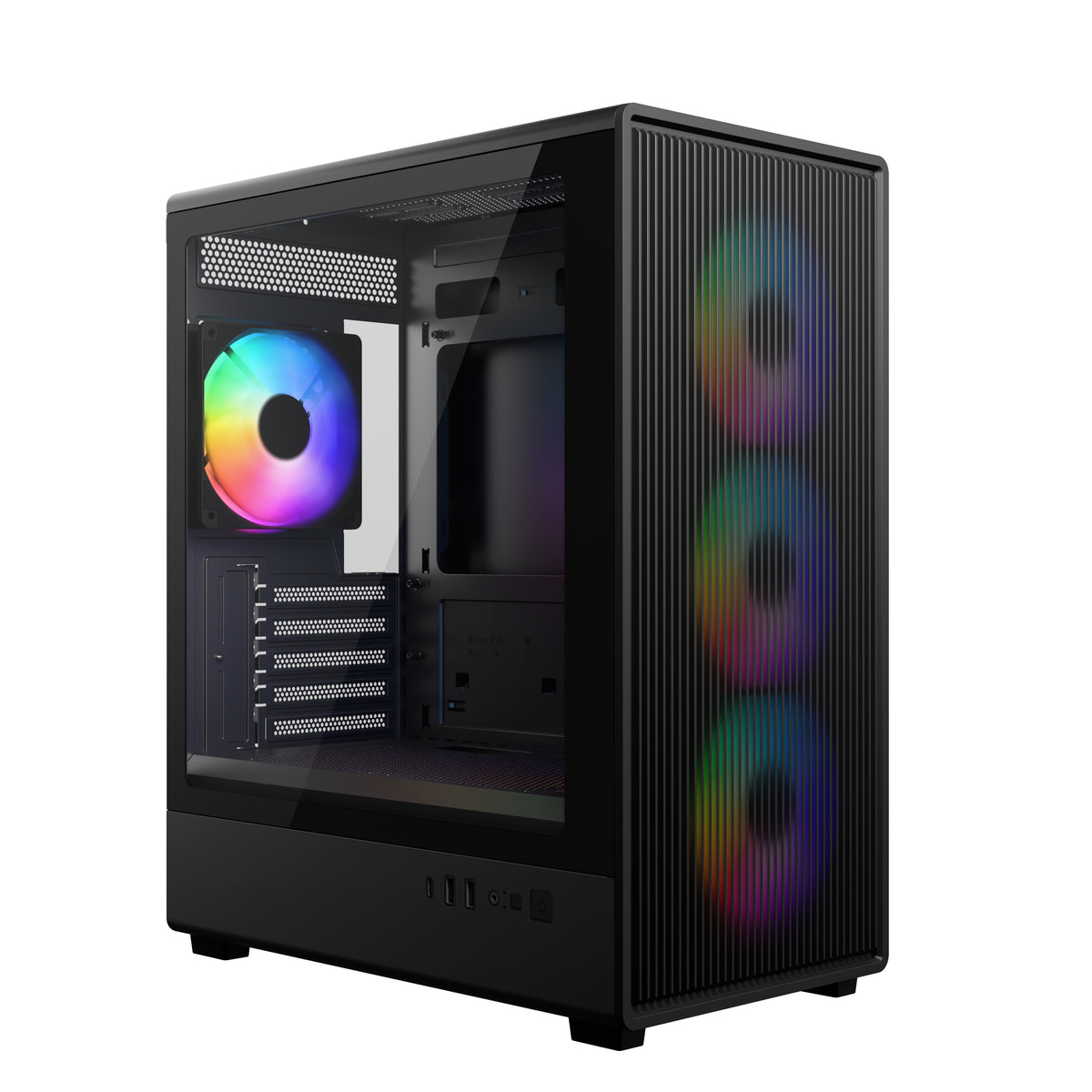 Cooler Master Elite 350 Black, mini tower supporto MB mATX/mITX, mesh, ventole 4x120mm ARGB incluse, [E350-KGNN-S00]