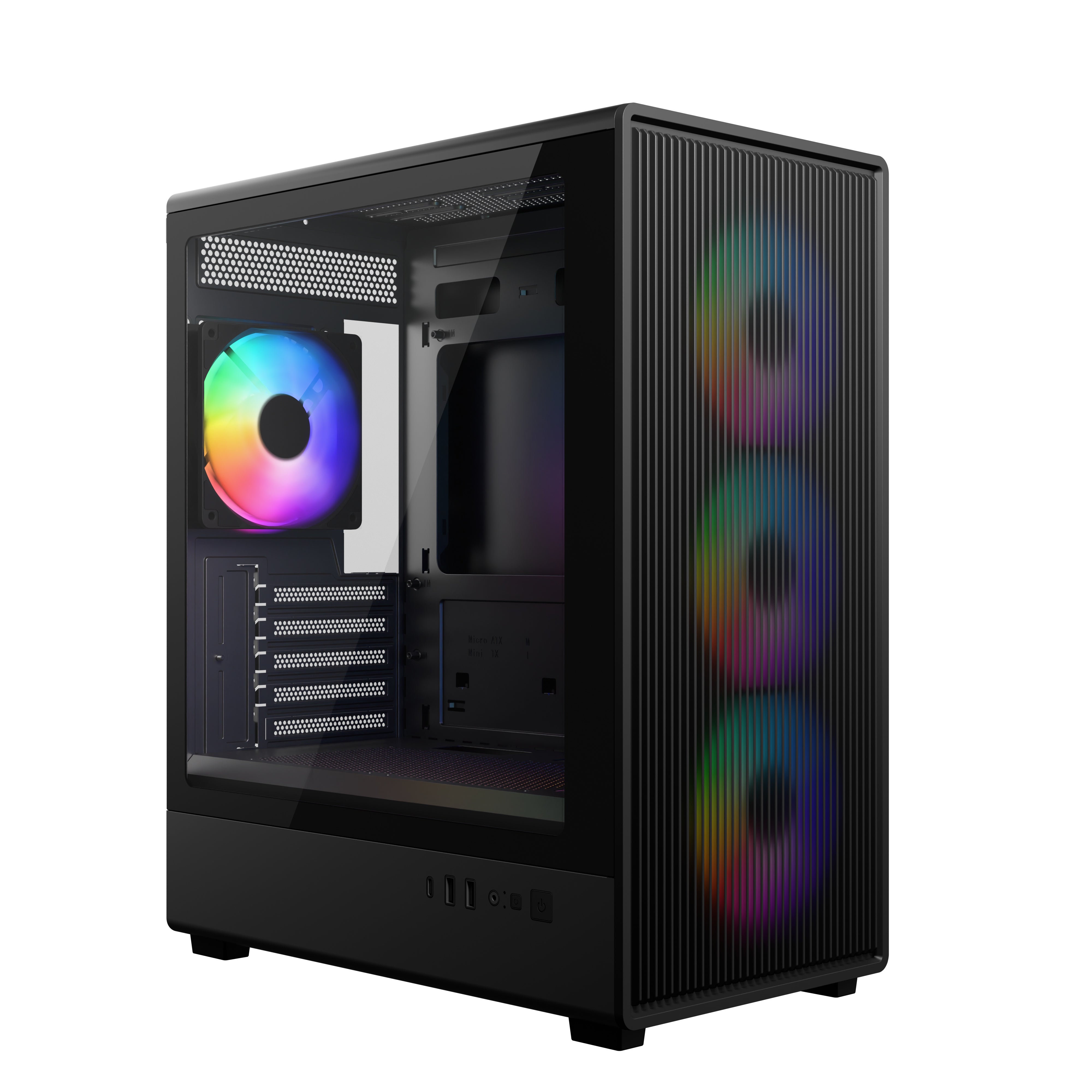 Cooler Master Elite 350 Black, mini tower supporto MB mATX/mITX, mesh, ventole 4x120mm ARGB incluse, [E350-KGNN-S00]