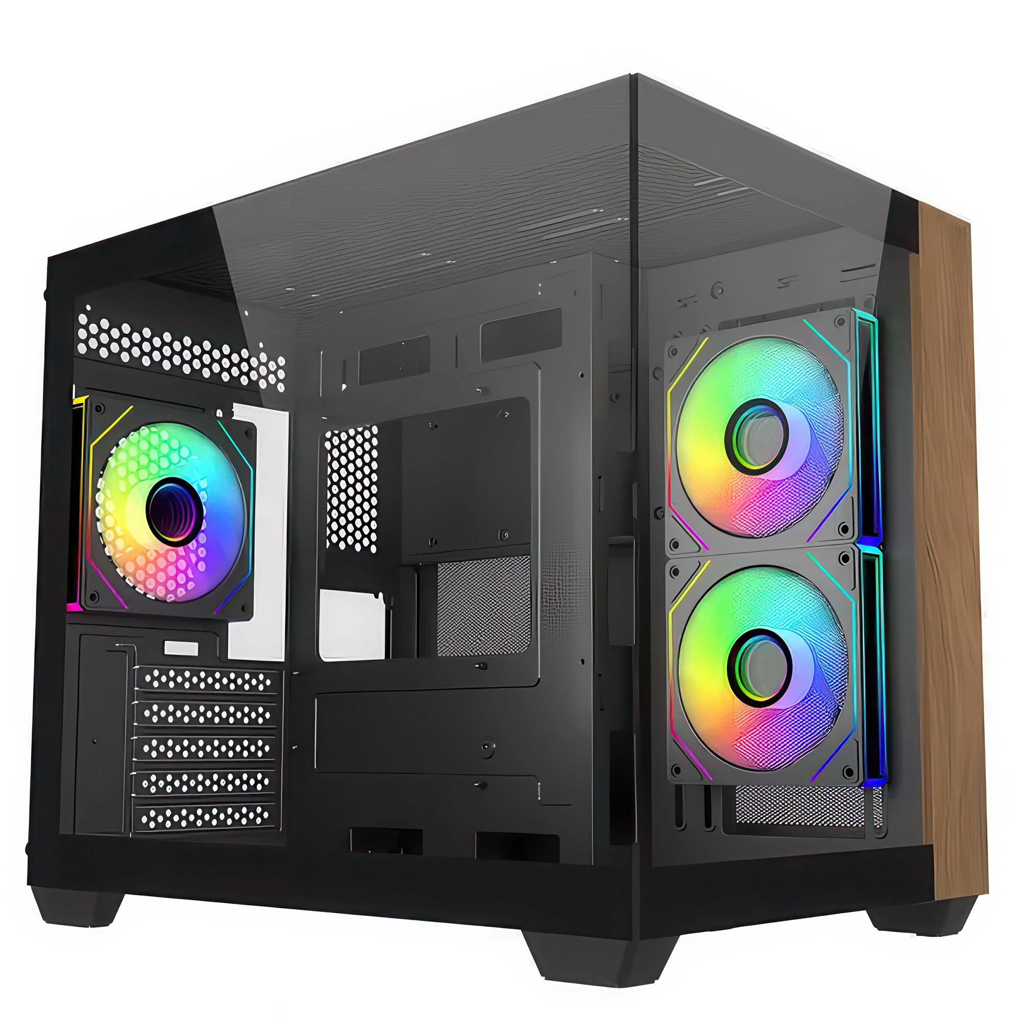 COOLER MASTER CASE ELITE 481 WOOD, NERO [E481-KHNN-S00]