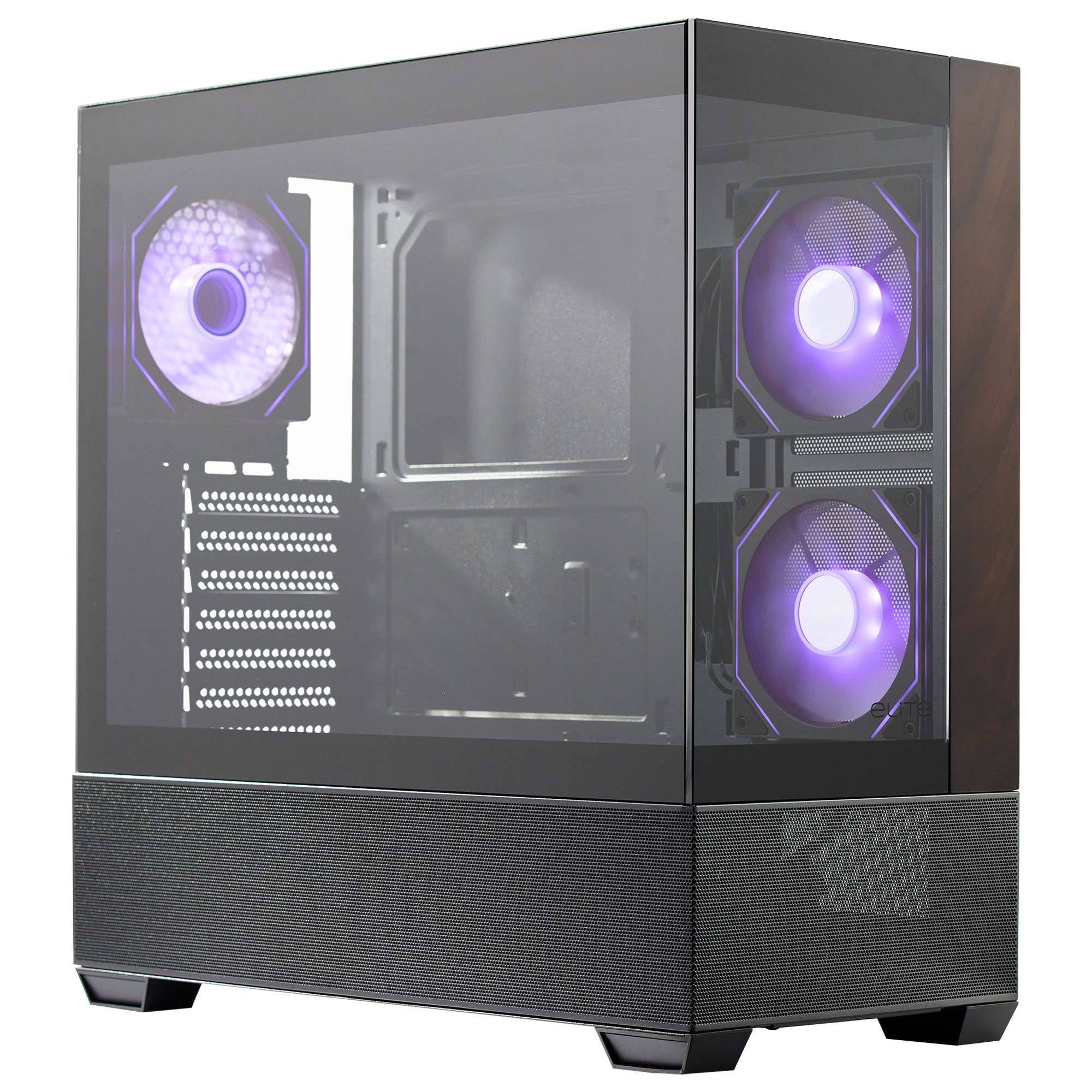 Cooler Master Elite 690 Wood Black, mid tower, supporto MB ATX/mATX/mITX, "fishtank", pannello legno [E690-KHNN-S00]