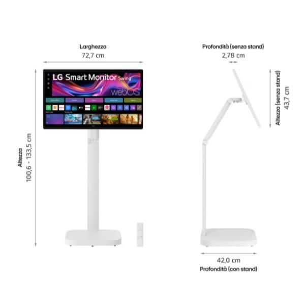 Lg Swing Smart Monitor 32 inch with stand - 3840x2160 [32U889SA-W.AEU]