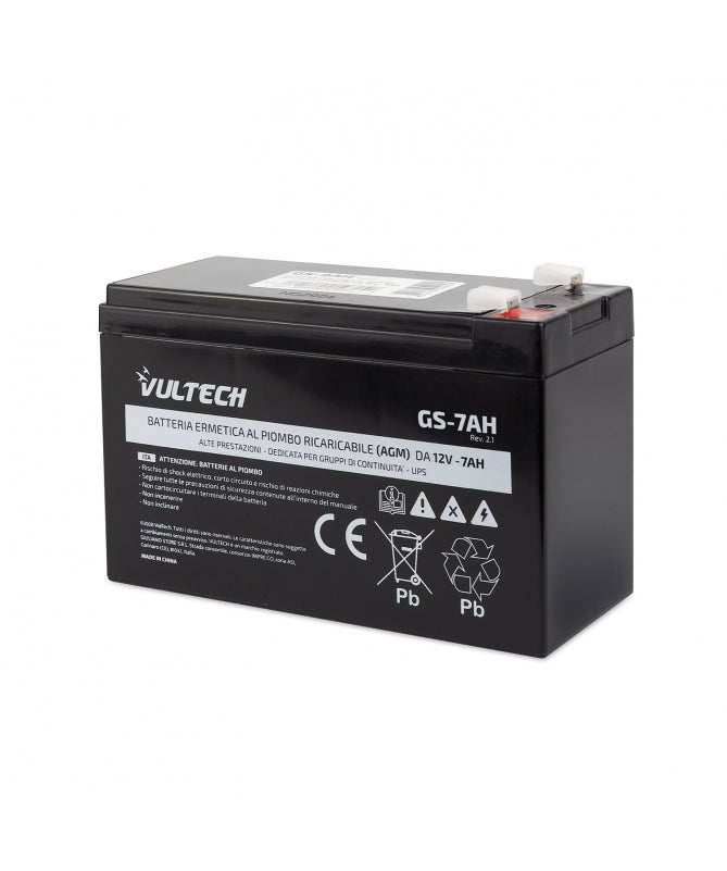 BATTERIA ERMETICA AL PIOMBO PER UPS VULTECH [GS-7AHREV.2.3]