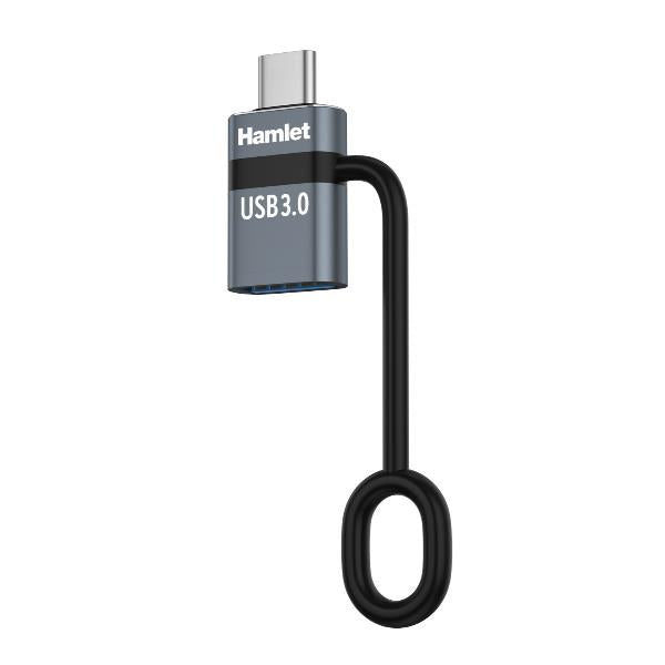 ADATTATORE USB-C M TO USB-A 3.0 F CON FERMACAVO [XAD-LCM-AF]