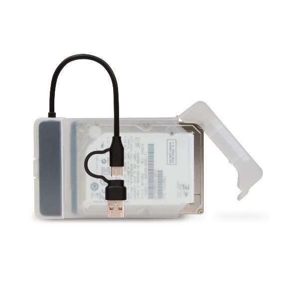 HXD25-U6-CA Box Adattatore per Hard Disk e SSD SATA III 2,5" USB-C e USB-A 6Gbps [HXD25-U6-CA]