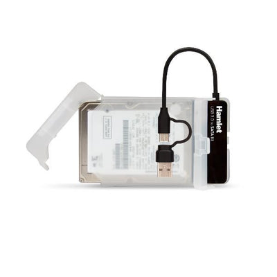 HXD25-U6-CA Box Adattatore per Hard Disk e SSD SATA III 2,5" USB-C e USB-A 6Gbps [HXD25-U6-CA]