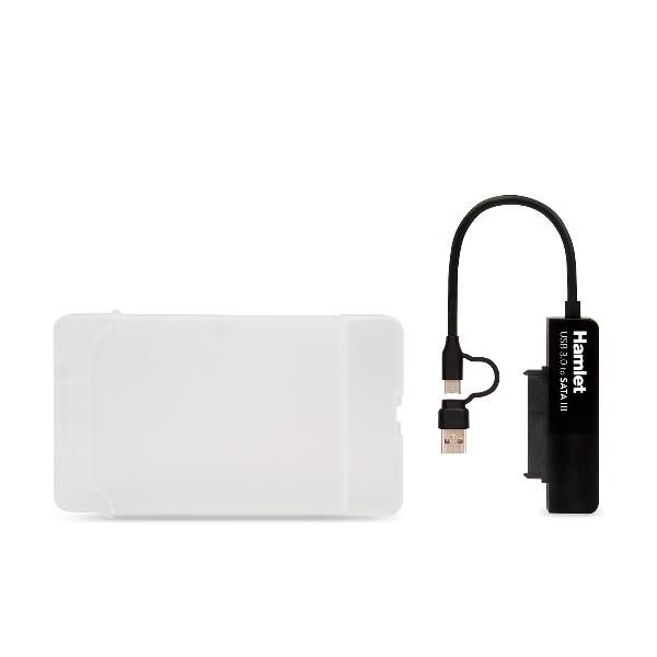 HXD25-U6-CA Box Adattatore per Hard Disk e SSD SATA III 2,5" USB-C e USB-A 6Gbps [HXD25-U6-CA]