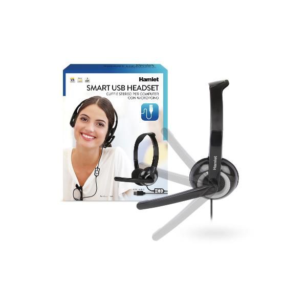 HHEADMUS-CX CUFFIA CON MICROFONO E TELECOMANDO USB-A + USB-C [HHEADMUS-CX]