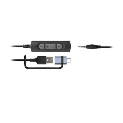 HHEADM-UJX RENOVA CUFFIA BI-AURALE CON MIC. USB-A + USB-C + JACK 3.5mm + TELECOMANDO [HHEADM-UJX]
