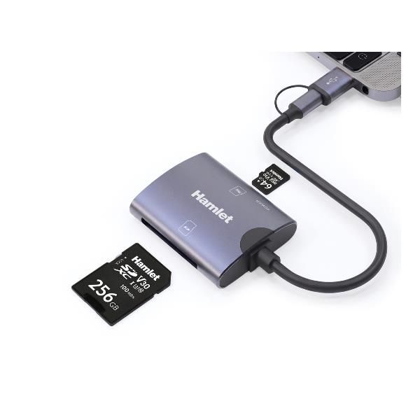 XZR101-AC30 SD + MICRO SD - DOPPIA CONNESSIONE USB-C + USB-A 3.0 [XZR101-AC30]