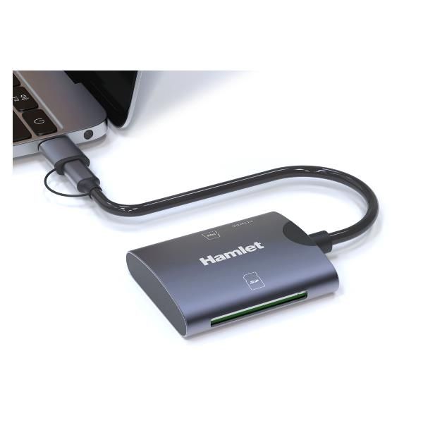 XZR101-AC30 SD + MICRO SD - DOPPIA CONNESSIONE USB-C + USB-A 3.0 [XZR101-AC30]