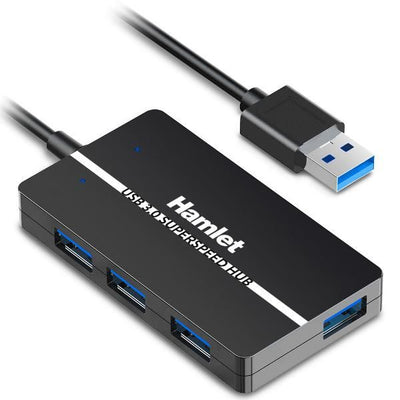 Hamlet XHUB-04U3 hub di interfaccia USB 3.2 Gen 1 (3.1 Gen 1) Type-A 5000 Mbit/s Nero [XHUB-04U3]
