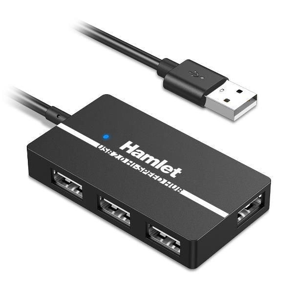 Hamlet XHUB-04U2 hub di interfaccia USB 2.0 Type-A 480 Mbit/s Nero [XHUB-04U2]