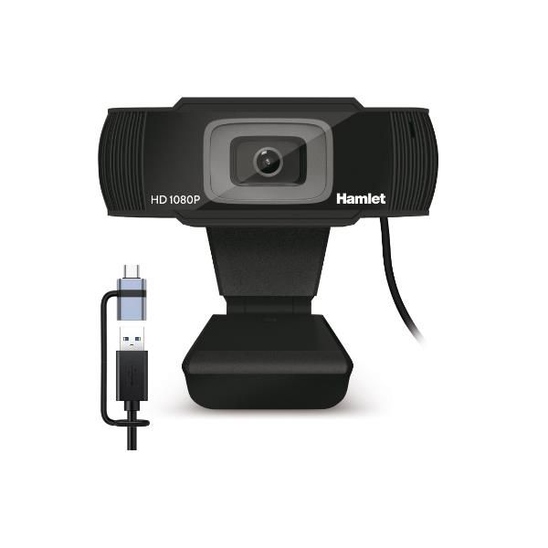 HWCAM1080-CX Webcam USB 1080p Microfono Integrato - USB-A + USB-C [HWCAM1080-CX]