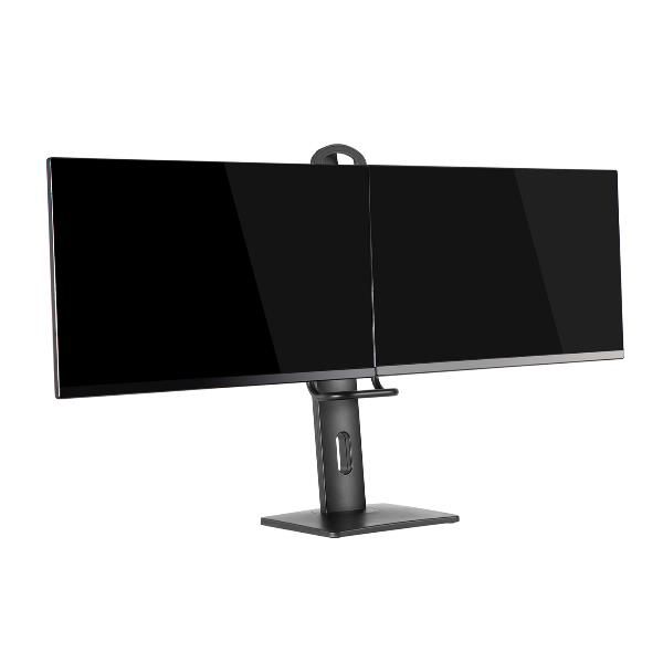 HM-SPMSD200 Supporto da tavolo per 2 monitor regolabile in altezza. Attacco VESA. Max 2 x 27" / 6Kg [HM-SPMSD200]