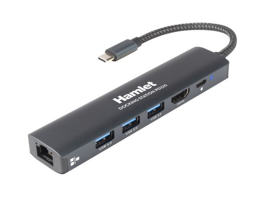 DOCK USB-C PD 100W 3X USB 3.0 + LAN GIGA + HDMI 4K [HDKC-PD220]