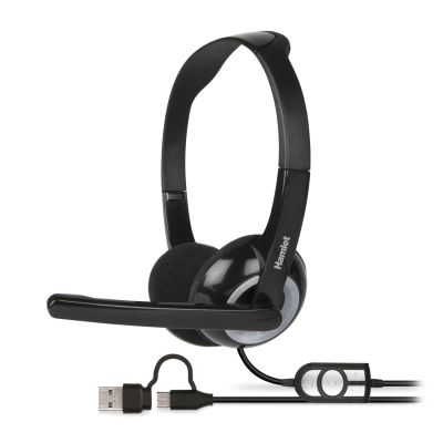 CUFFIA CON MICROFONO USB-C + USB-A [HHEADMUS-CA]
