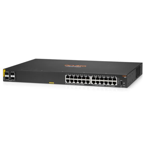 HPE Aruba Networking 6100 24G Class4 PoE 4SFP+ 370W Gestito L3 Gigabit Ethernet (10/100/1000) Supporto Power over Ethernet (PoE) 1U Nero [JL677A#ABB]