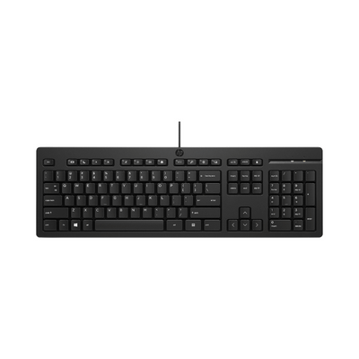 HP Tastiera 125 Wired, Full-size (100%), Cablato, USB, Interruttore a chiave a membrana, Nero [266C9ET#ABZ] - ITPartners
