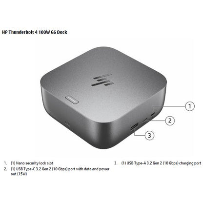 Dock HP Thunderbolt 4 100 W G6 [9X472UT#ABZ]