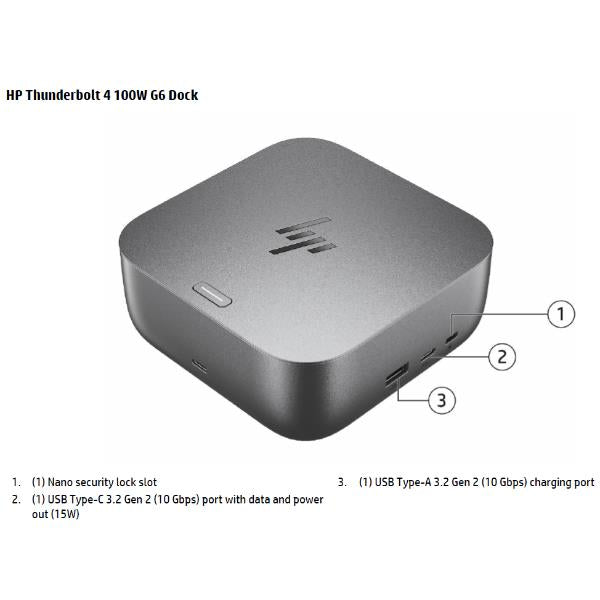 Dock HP Thunderbolt 4 100 W G6 [9X472UT#ABZ]