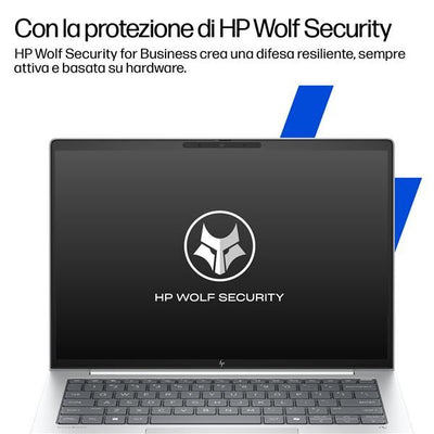 HP EliteBook 8 G1i Notebook Next Gen AI Wolf Pro Security Edition Copilot+ PC Intel Core Ultra 7 256V Computer portatile 35,6 cm (14") WUXGA 16 GB LPDDR5x-SDRAM 512 GB SSD Wi-Fi 7 (802.11be) Windows 11 Pro Argento [CL5D5ET#ABZ]