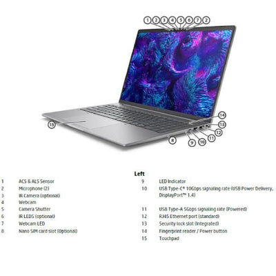 ZBook 8 G1i 16 Mobile Workstation Wolf Pro Security Edition (3y ON SITE) [D5JP2ET#ABZ]