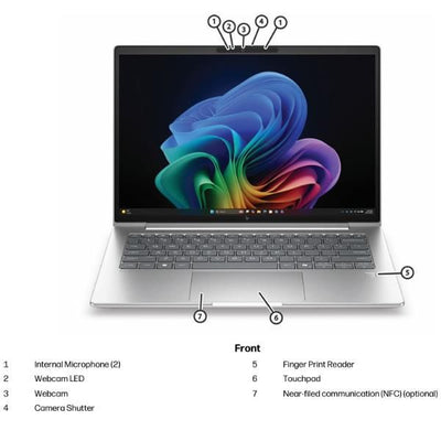 HP EliteBook 6 G2a 14 inch Notebook Next Gen AI PC Wolf Pro Security Edition AMD Ryzen AI 5 Computer portatile 35,6 cm (14") WUXGA 16 GB DDR5-SDRAM 512 GB SSD Wi-Fi 7 (802.11be) Windows 11 Pro Argento [DL5U3AT#ABZ]