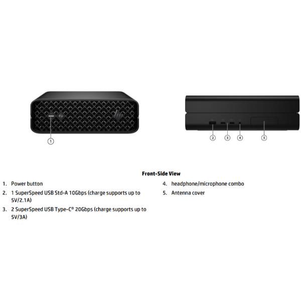HP Z2 Mini G1i Wolf Pro Security Edition Intel Core Ultra 7 265 32 GB DDR5-SDRAM 1 TB SSD NVIDIA RTX A1000 Windows 11 Pro Mini PC Stazione di lavoro AI Workstation, AI PC Nero [D4TB3ET#ABZ]