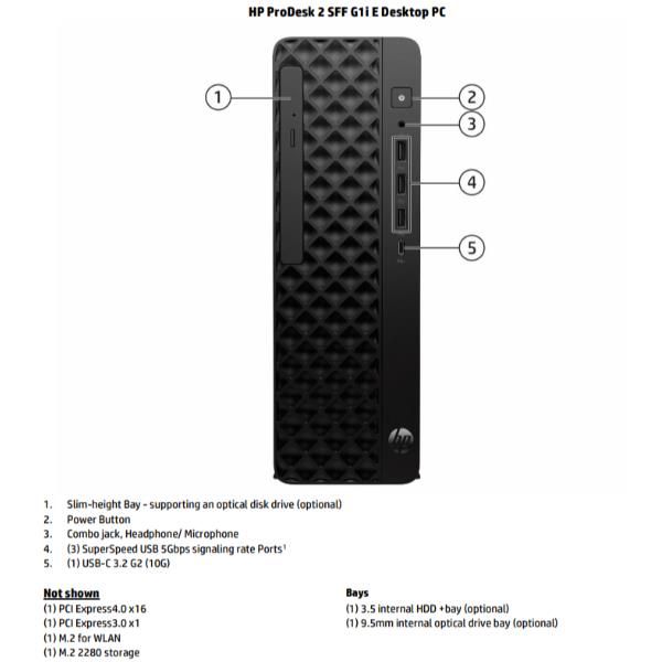 ProDesk 2 SFF G1i E (gar. 3 anni onsite) [B70Z5AT#ABZ]