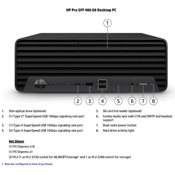 Pro Small Form Factor 400 G9 (gar. 2 anni onsite) [D7JX1AT#ABZ]