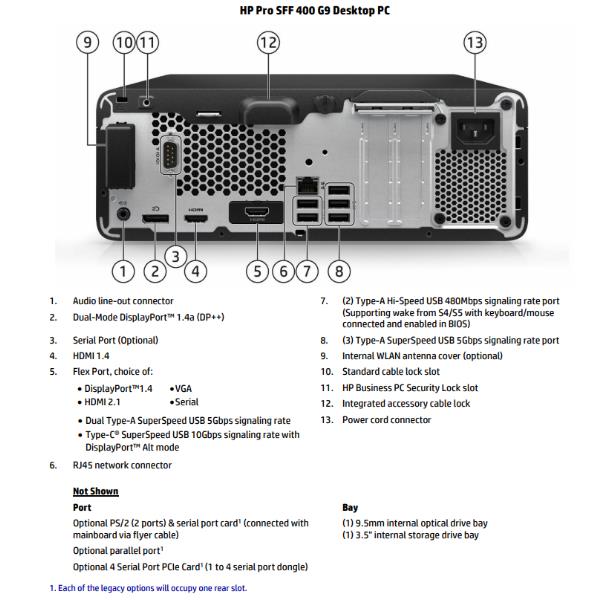 Pro Small Form Factor 400 G9 (gar. 2 anni onsite) [D7JX1AT#ABZ]