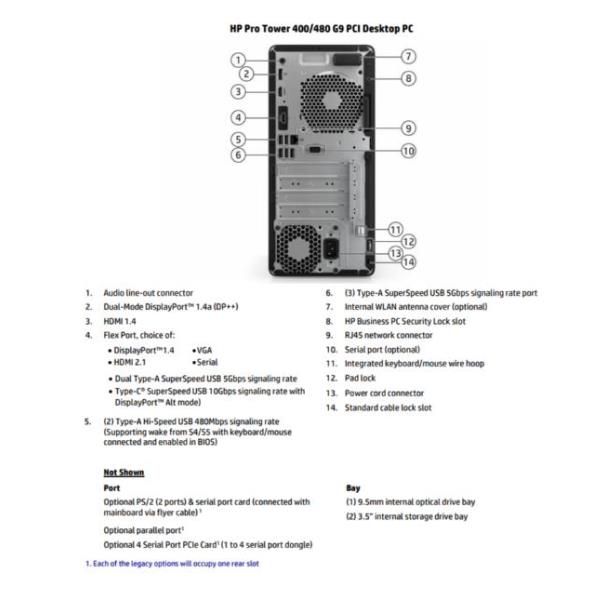 Pro Tower 400 G9 (gar. 3 anni onsite) [D7JX5AT#ABZ]