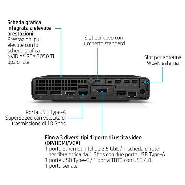 HP Elite Mini 800 G9 Desktop PC Wolf Pro Security Edition Intel Core i7 i7-14700 16 GB DDR5-SDRAM 512 GB SSD Windows 11 Pro Mini PC [D57KGET#ABZ]