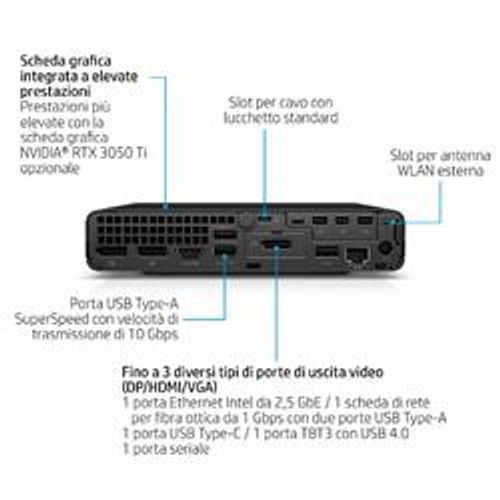 HP Elite Mini 800 G9 Desktop PC Wolf Pro Security Edition Intel Core i7 i7-14700 16 GB DDR5-SDRAM 512 GB SSD Windows 11 Pro Mini PC [D57KGET#ABZ]