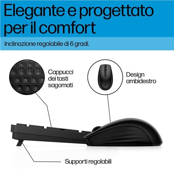 Kit Mouse e Tastiera wireless HP 655 [4R009UT#ABZ]